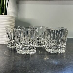 VTG Villeroy‎ & Boch VBC11 Crystal Double Old Fashion Whiskey Glasses 4 Pcs EUC